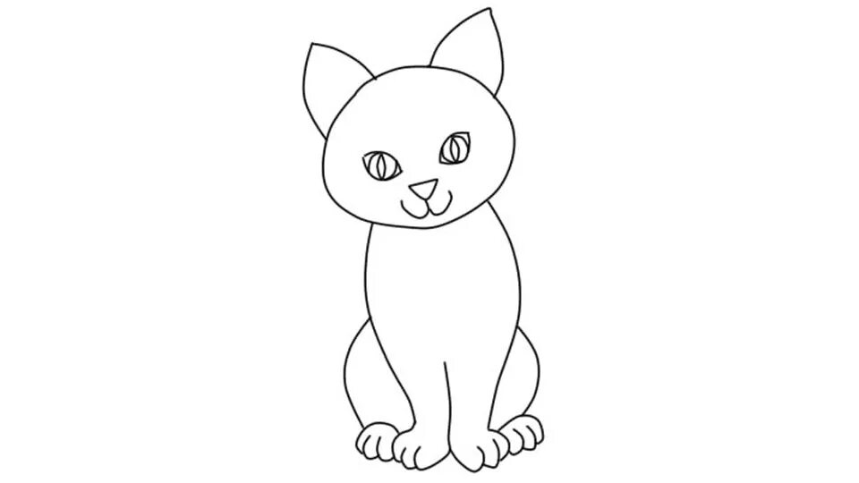 1 нарисовать котят. Лёгкие рисунки кошек. Рисунок кошки легкий. Котята карандашом для срисовки. Кошка рисунок простой.