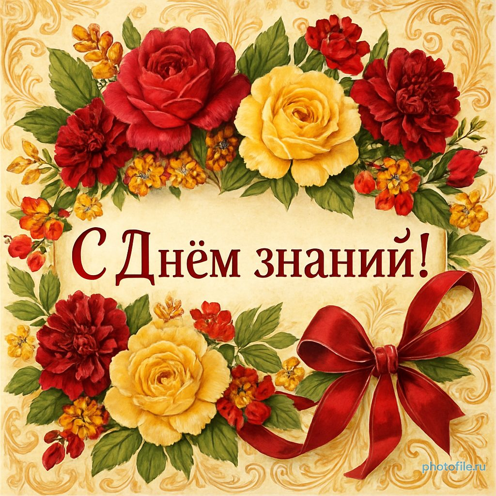 С днем знаний открытка